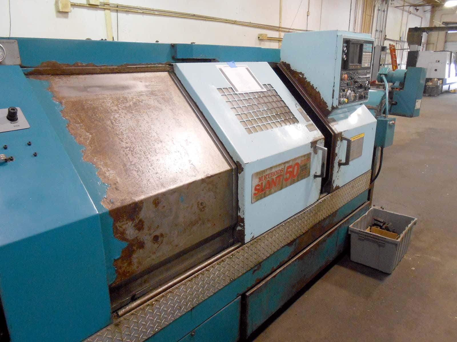 Methods Slant 50 CNC Lathe, 1993- 20" Swing, 35" Centers, 3" Bore, Yasnac, 2 Available - Image 2