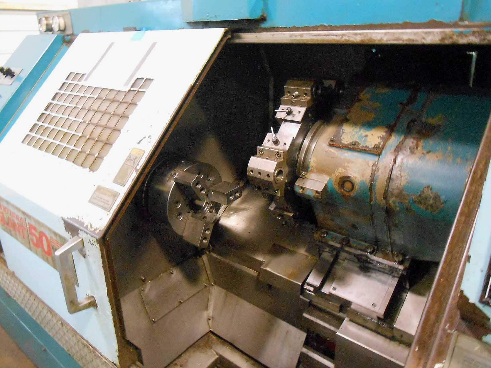 Methods Slant 50 CNC Lathe, 1993- 20" Swing, 35" Centers, 3" Bore, Yasnac, 2 Available - Image 4