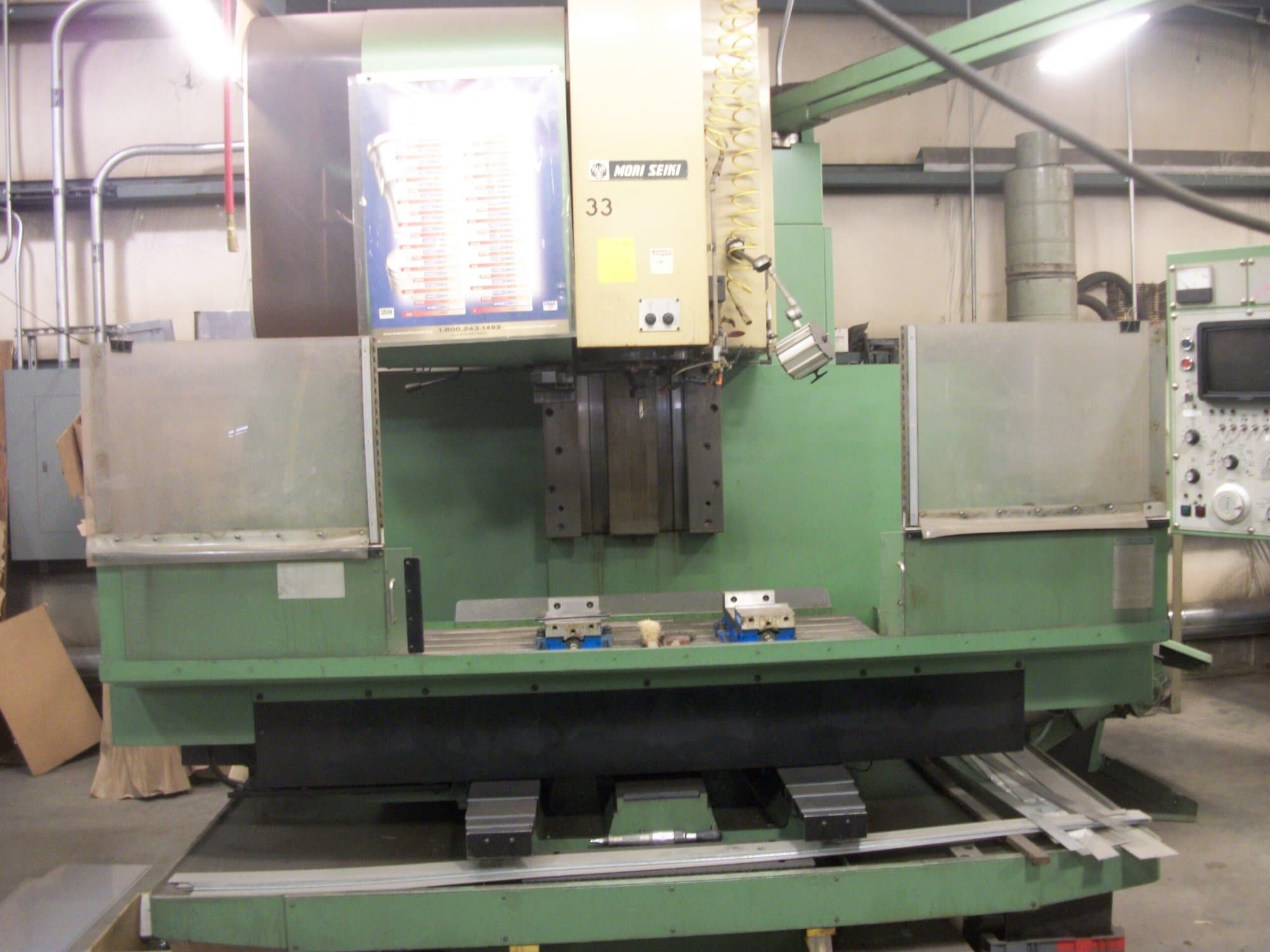 Mori Seiki MV-55 VMC, 1985 - Yasnac MX-1 Control, Under Power
