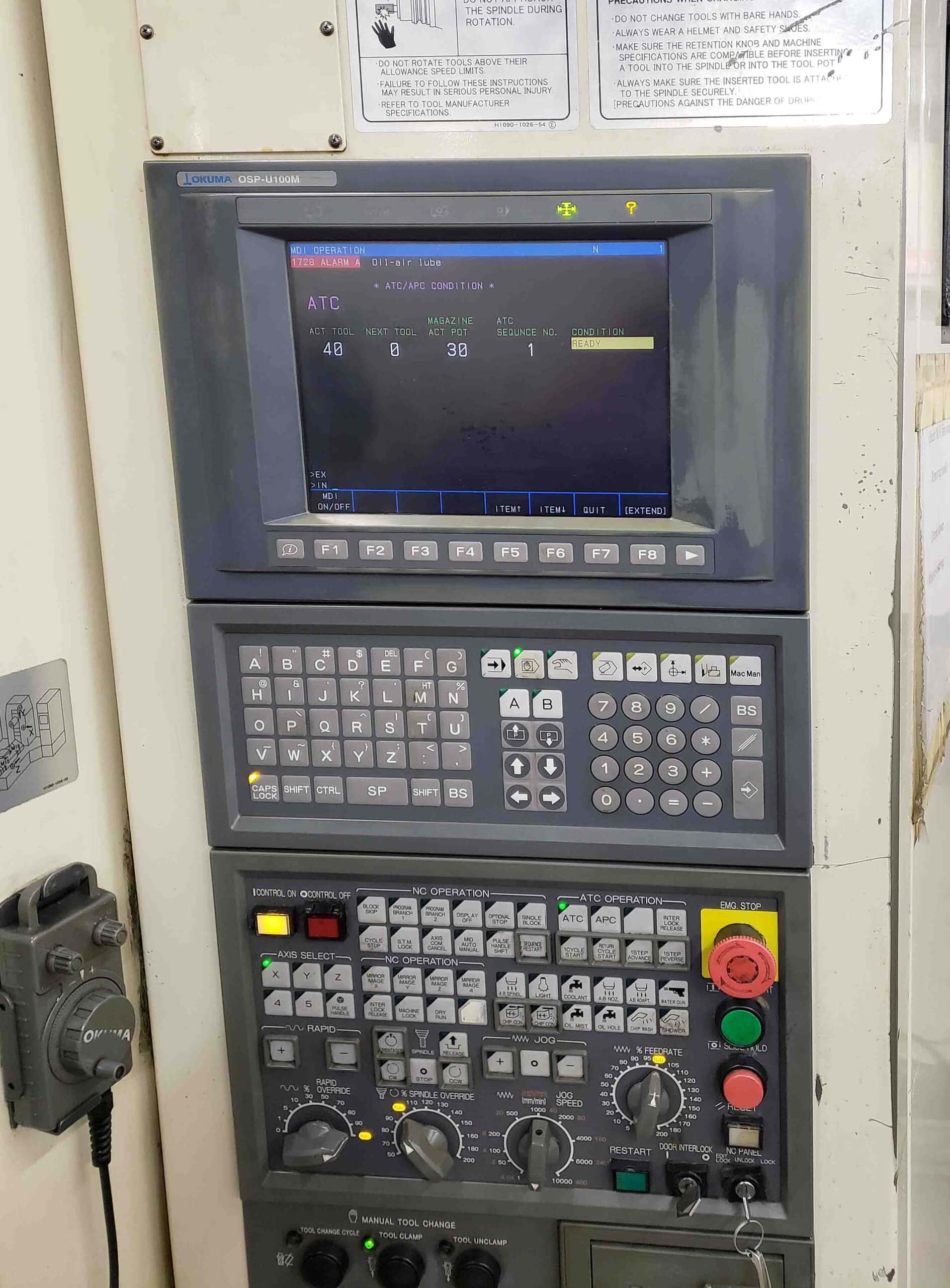 Okuma MA-40HA 400mm Horizontal Machining Center, 2000 - 60 ATC, Renishaw Probing - Image 4