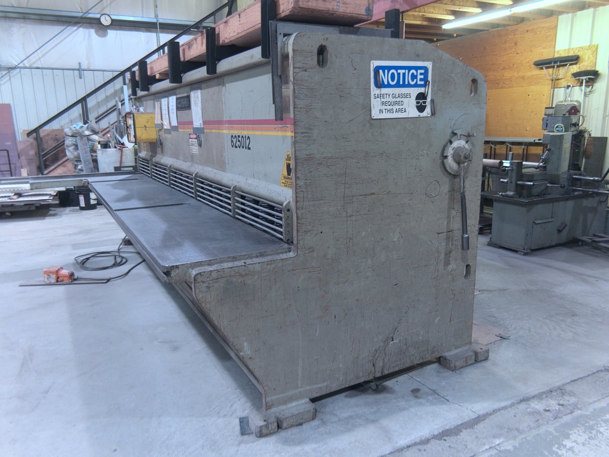 ¼” X 12’ Accurshear 625012 Hydraulic Power Shear, 1995- Programmable Backgauge - Image 2