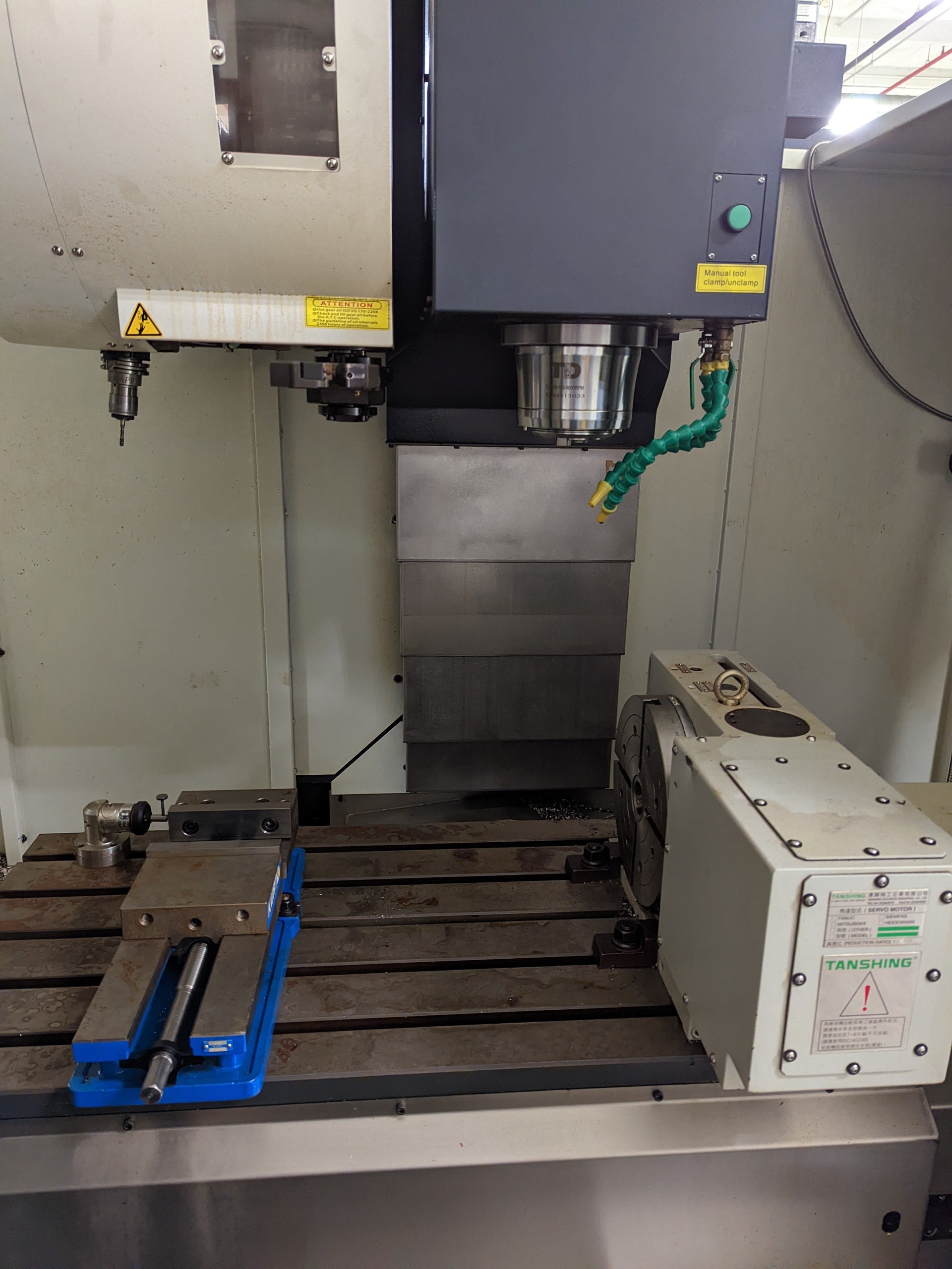 Bochi 850B VMC, 2018- 4th Axis, Fanuc Oi-MF, 24 SMTC, Never Used! - Image 2