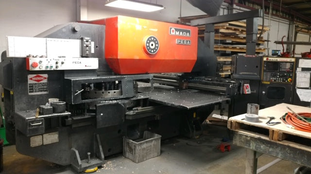 Amada Pega 345 Queen CNC Turret Punch, 1988 - Fanuc -P Control, 58 Station, 33 ton
