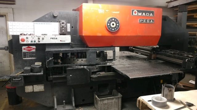 Amada Pega 345 Queen CNC Turret Punch, 1988 - Fanuc -P Control, 58 Station, 33 ton - Image 2