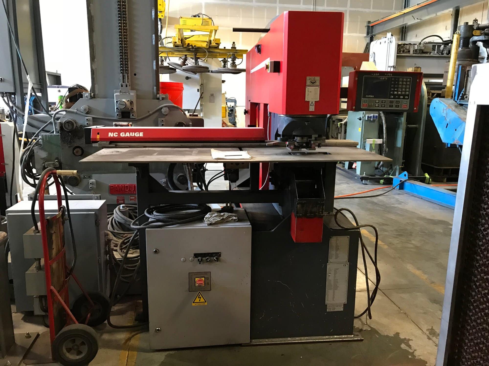 121 Ton JMT/Durma IW 110/180 BTD Ironworker, 2012 - NC Punch Table - Image 3