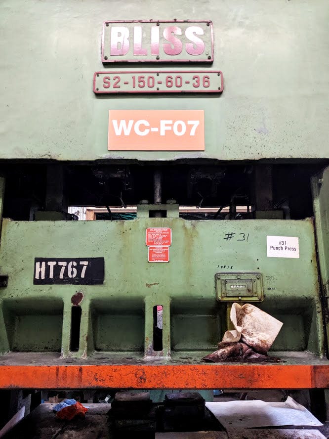 Bliss 150 Ton Press, Model S2-150-60-36 **Priced to Move** - Image 4