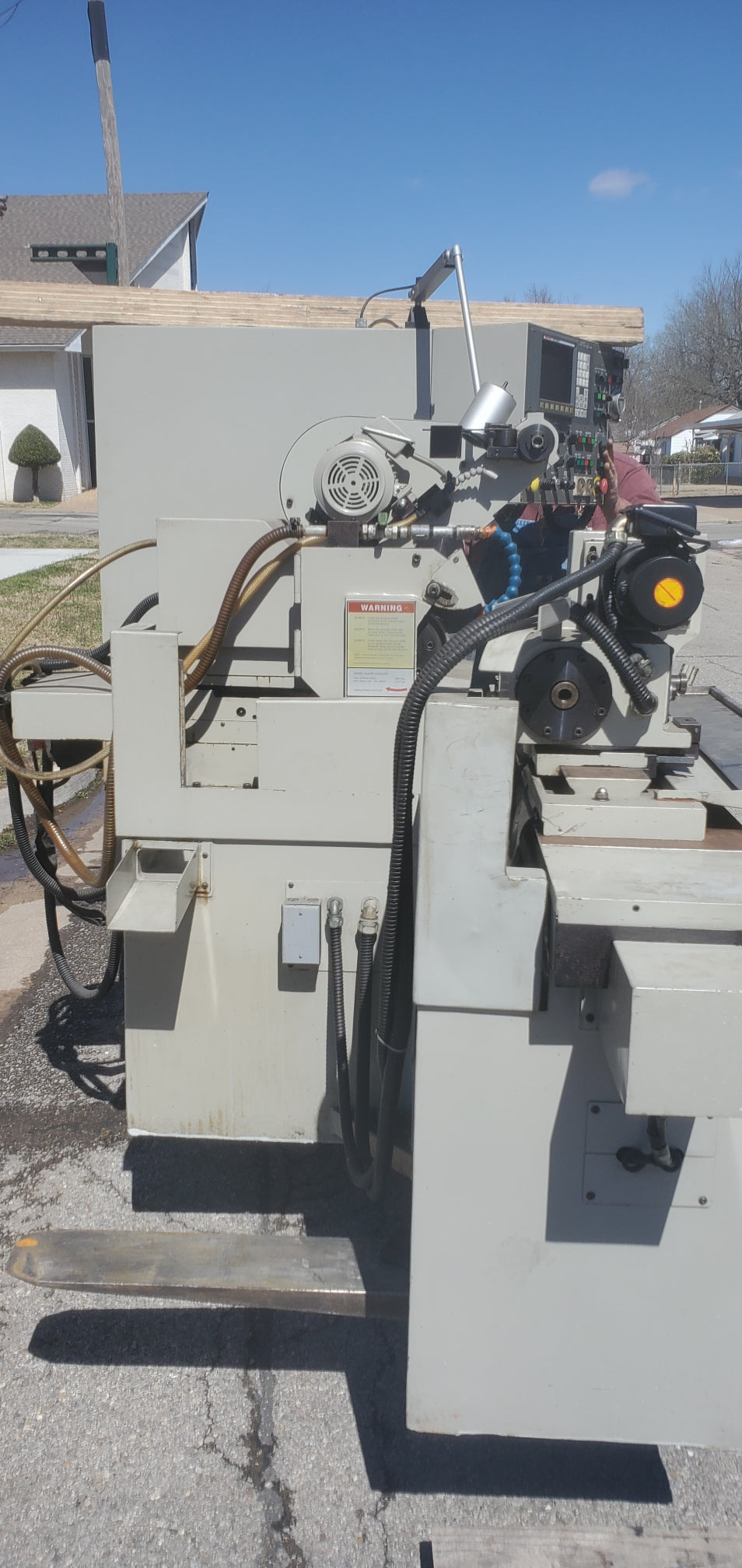 Okamoto OGM 8-20U OD/ID Cylindrical Grinder, 1999- Coolant Tray, Mist Collector - Image 9