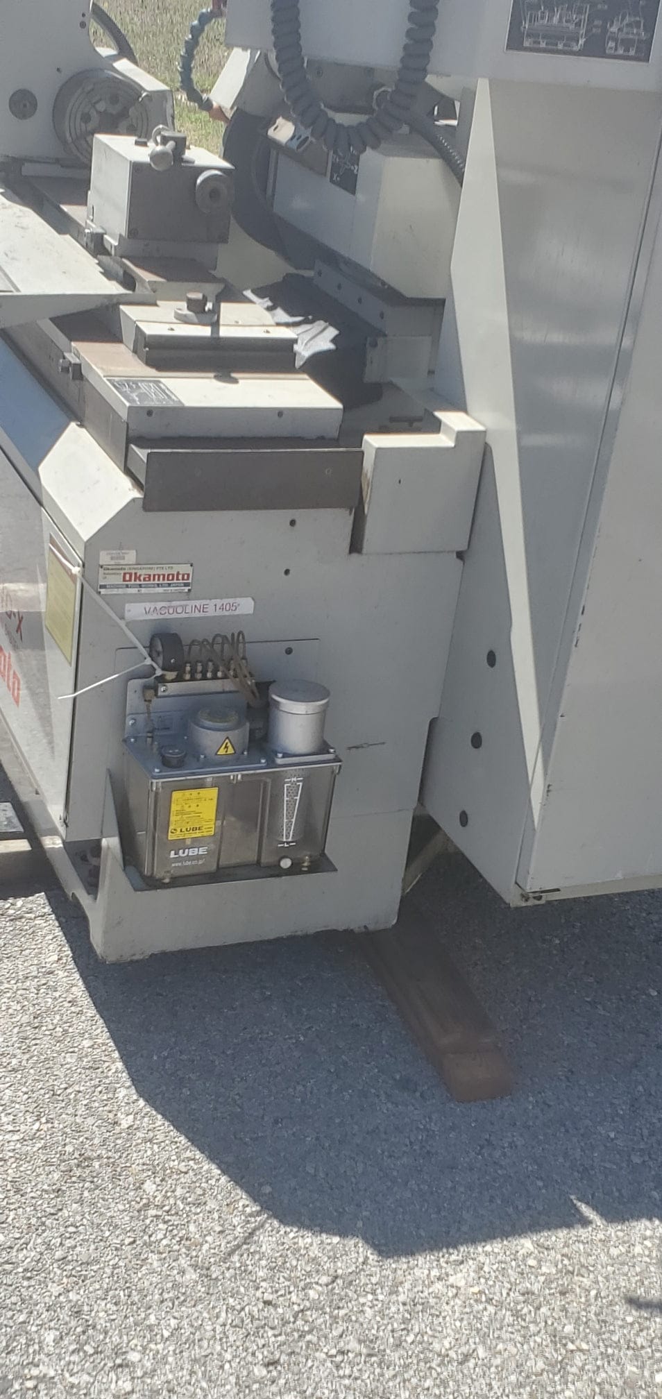 Okamoto OGM 8-20U OD/ID Cylindrical Grinder, 1999- Coolant Tray, Mist Collector - Image 5
