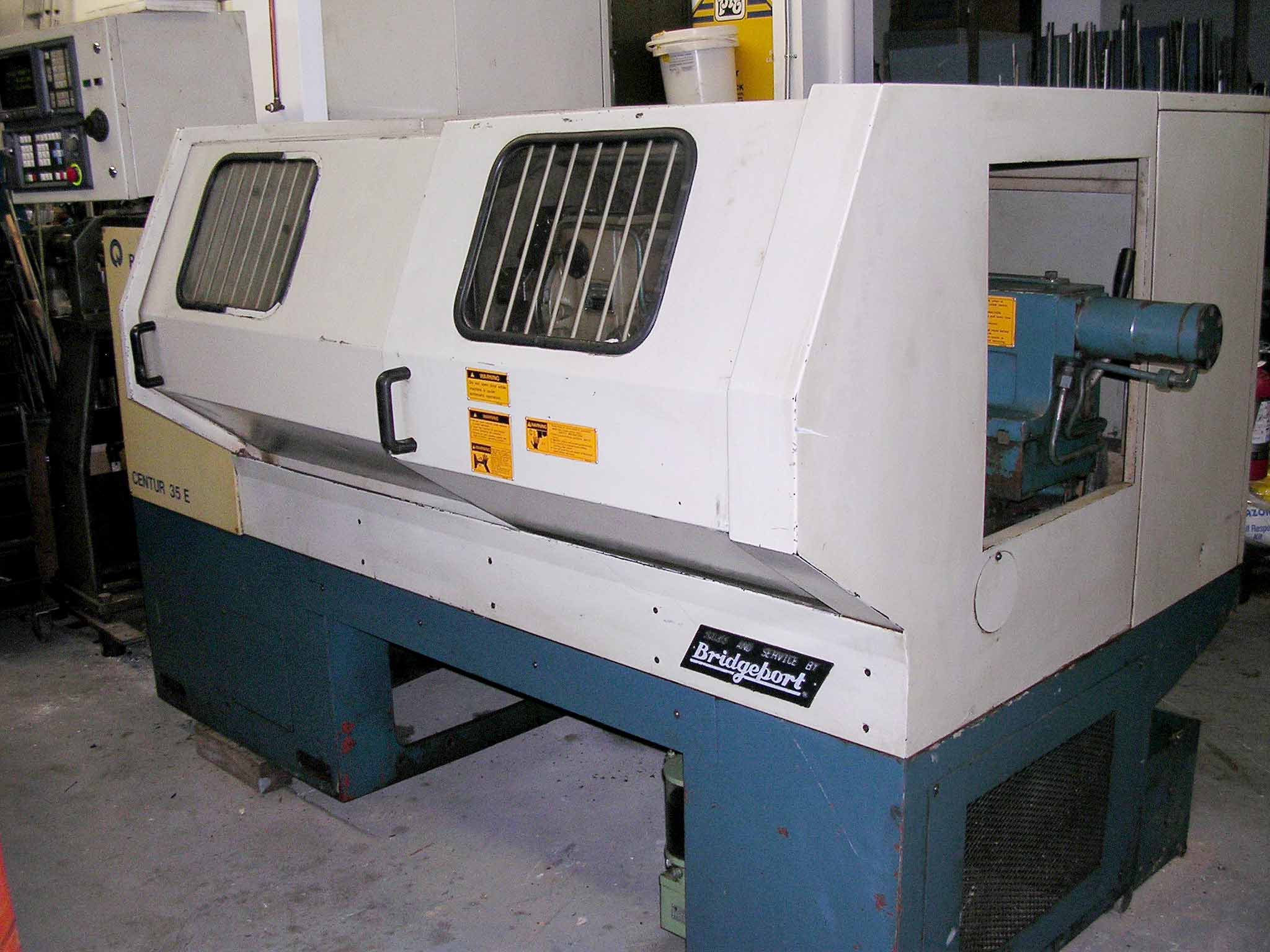 Bridgeport Romi Centur 35 E CNC Lathe, 1991 - 8 Tool Turret, Fanuc, Programmable Tailstock - Image 2