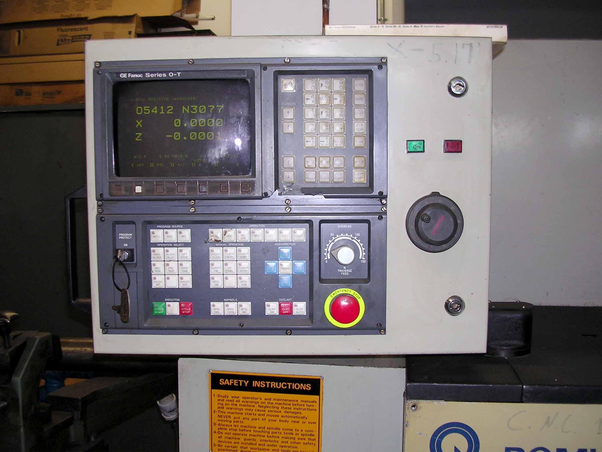 Bridgeport Romi Centur 35 E CNC Lathe, 1991 - 8 Tool Turret, Fanuc, Programmable Tailstock - Image 5
