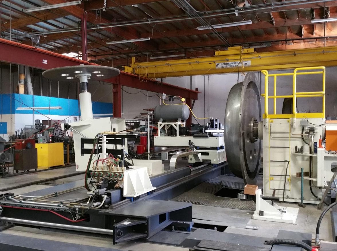 250" MJC CNC Dome Spin Forming Machine, 2014 - Robotic Torch System, CNC Back Up Plate - Image 4
