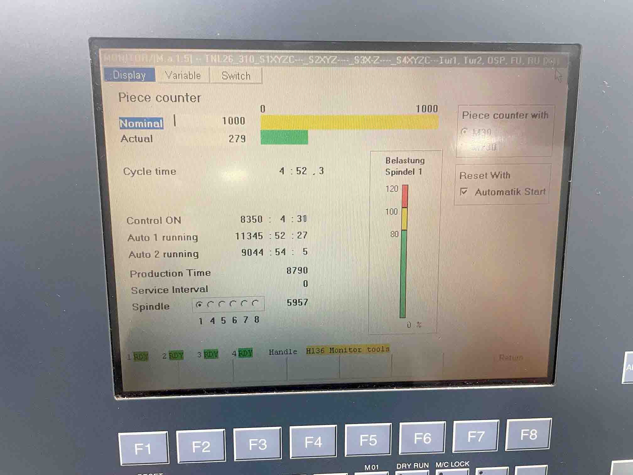 Traub TNL26 CNC Swiss Lathe, 2001- LNS Bar Feeder, Mist Collector, Conveyor, 34 Stations, Live Tools - Image 11
