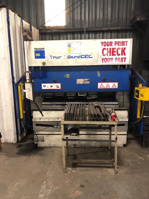 66 Ton x 6.5' Trumpf TrumaBend C60 CNC Press Brake, 2001 - Backgauge, Light Curtains