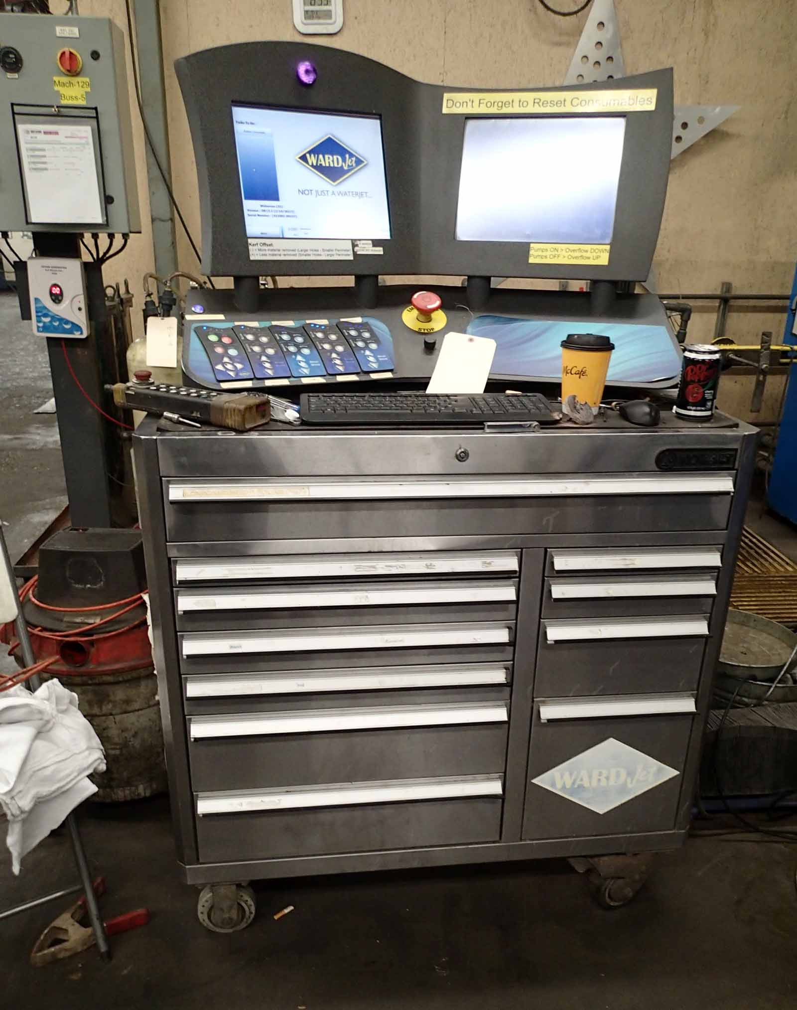 WardJet RX-3013 WaterJet, 2009- 13' x 30' Table, 4 Heads, 12" Depth - Image 10