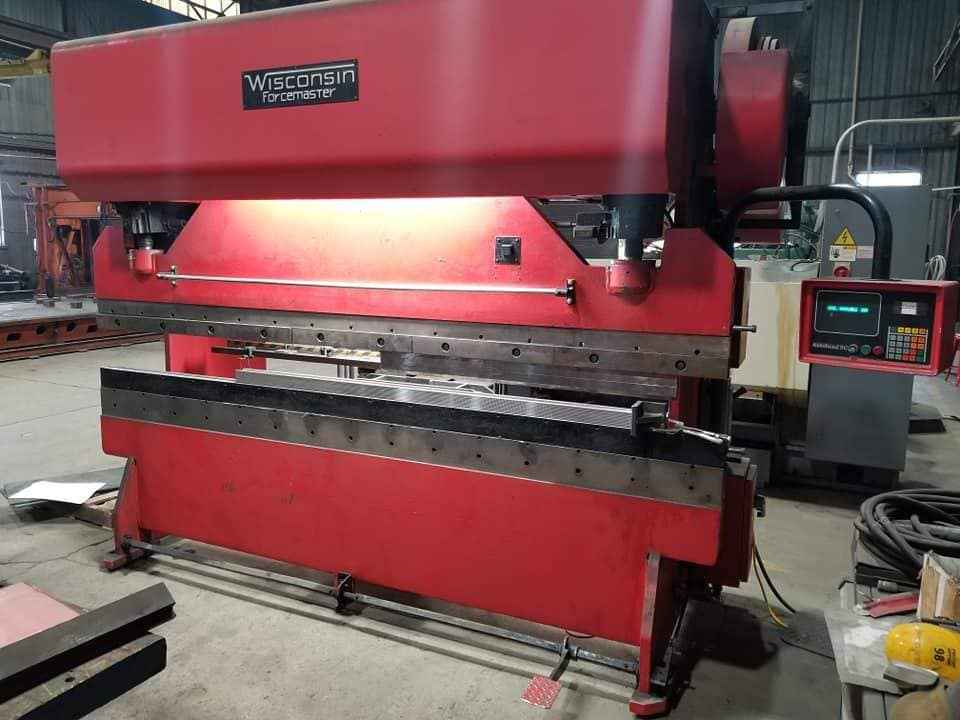 100 Ton x 10' Wisconsin 10 FM 100 CNC Press Brake, 1974 - Hurco Autobend 5C Control
