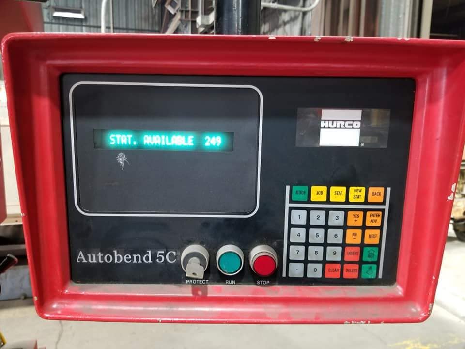100 Ton x 10' Wisconsin 10 FM 100 CNC Press Brake, 1974 - Hurco Autobend 5C Control - Image 4