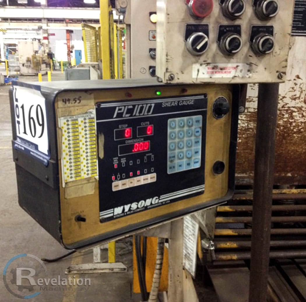 1/2" x 12' Wysong H-5012 Shear, 1995 - 3 Axis Backgauge, Power Table, Auto Conveyor Stack - Image 4