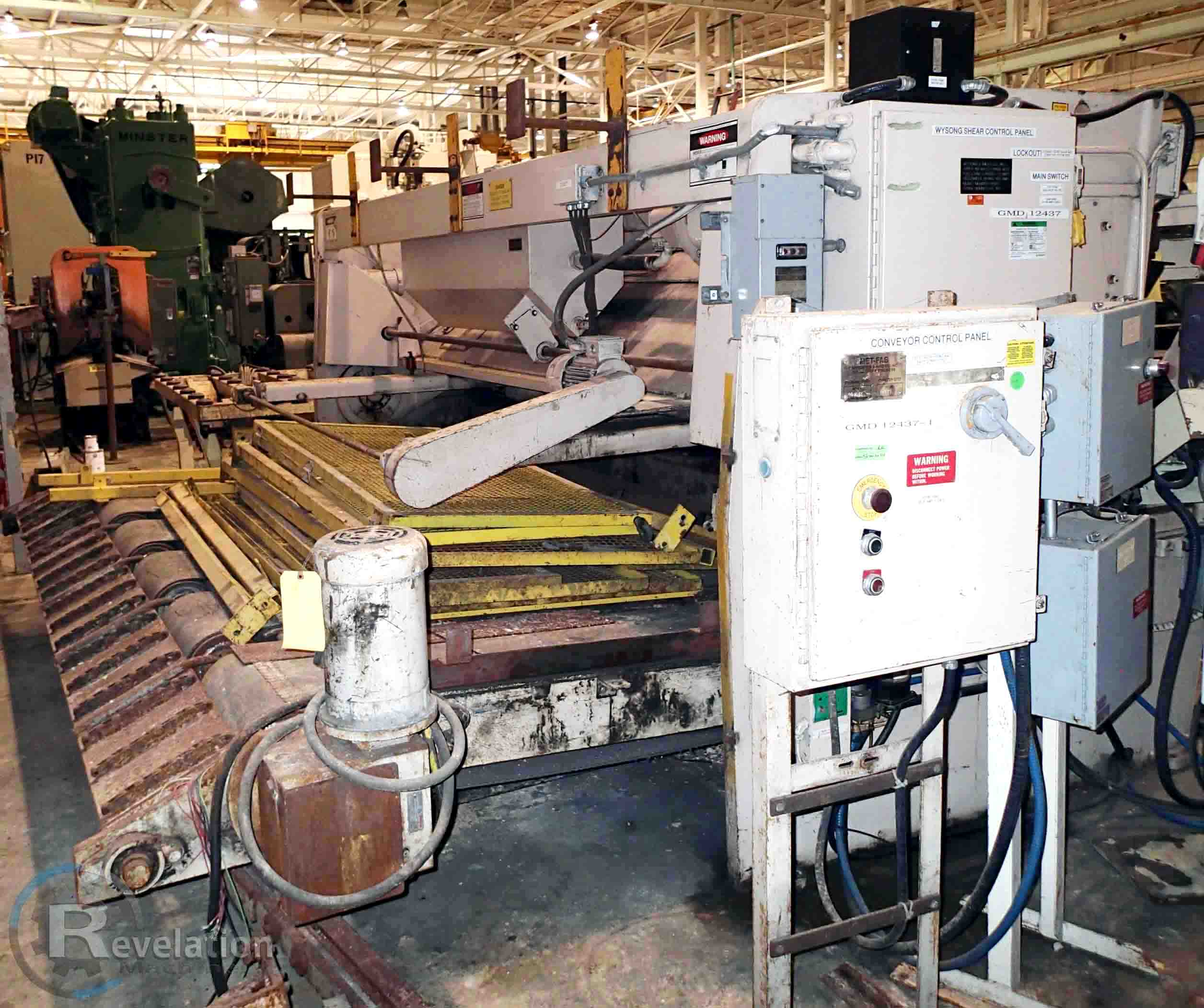 1/2" x 12' Wysong H-5012 Shear, 1995 - 3 Axis Backgauge, Power Table, Auto Conveyor Stack - Image 8