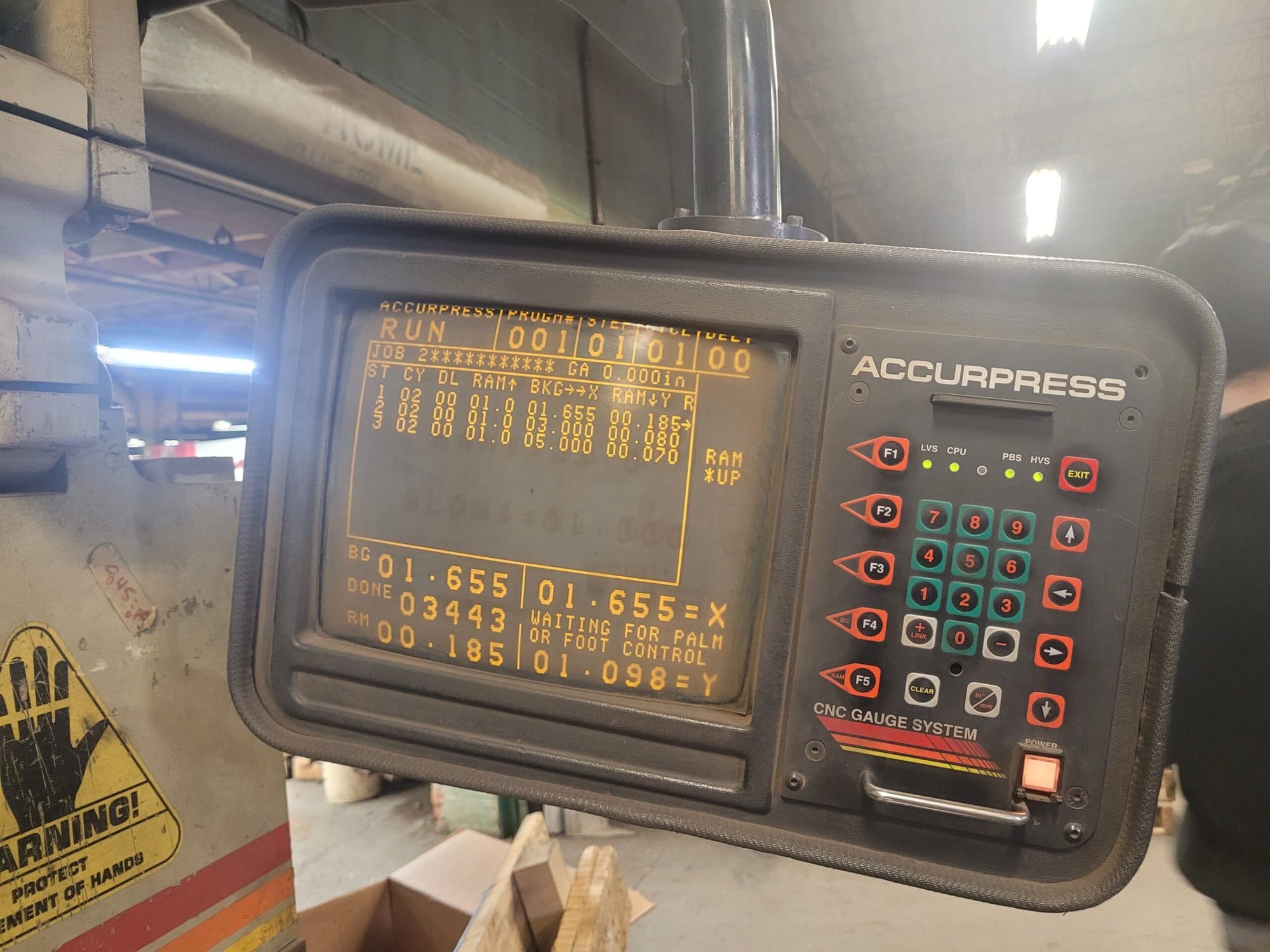100 Ton x 6' Accurpress 71006 Press Brake, 1996 - Image 2