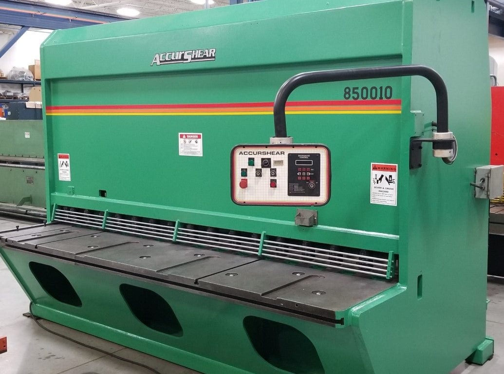1/2" x 10' Accurshear 850010 Shear, 1996 - Powered Front Operated Back Gauge - Image 2