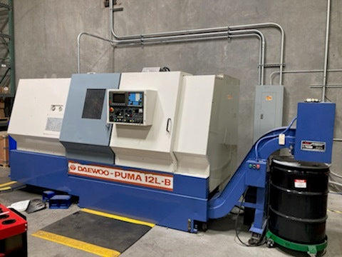 Daewoo Puma 12L-B CNC Lathe, 1992 - Tailstock, Chip Conveyor, Rebuilt In July 2020, Multiple Videos Available