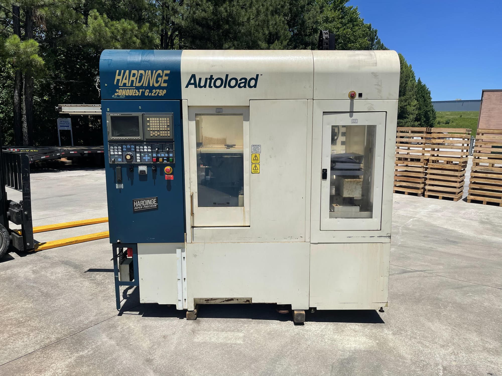 Hardinge Conquest G27 SP CNC Lathe, 2000- Autoload Robot, Pallet Table