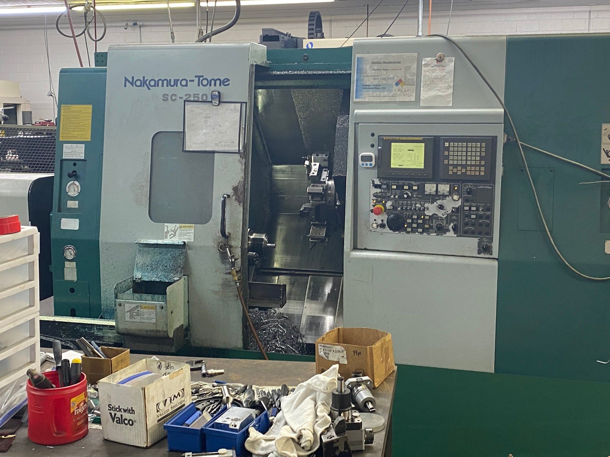 Nakamura SC250MC CNC Lathe, 2004 - Live Tooling, Sub-Spindle, Bar Feeder
