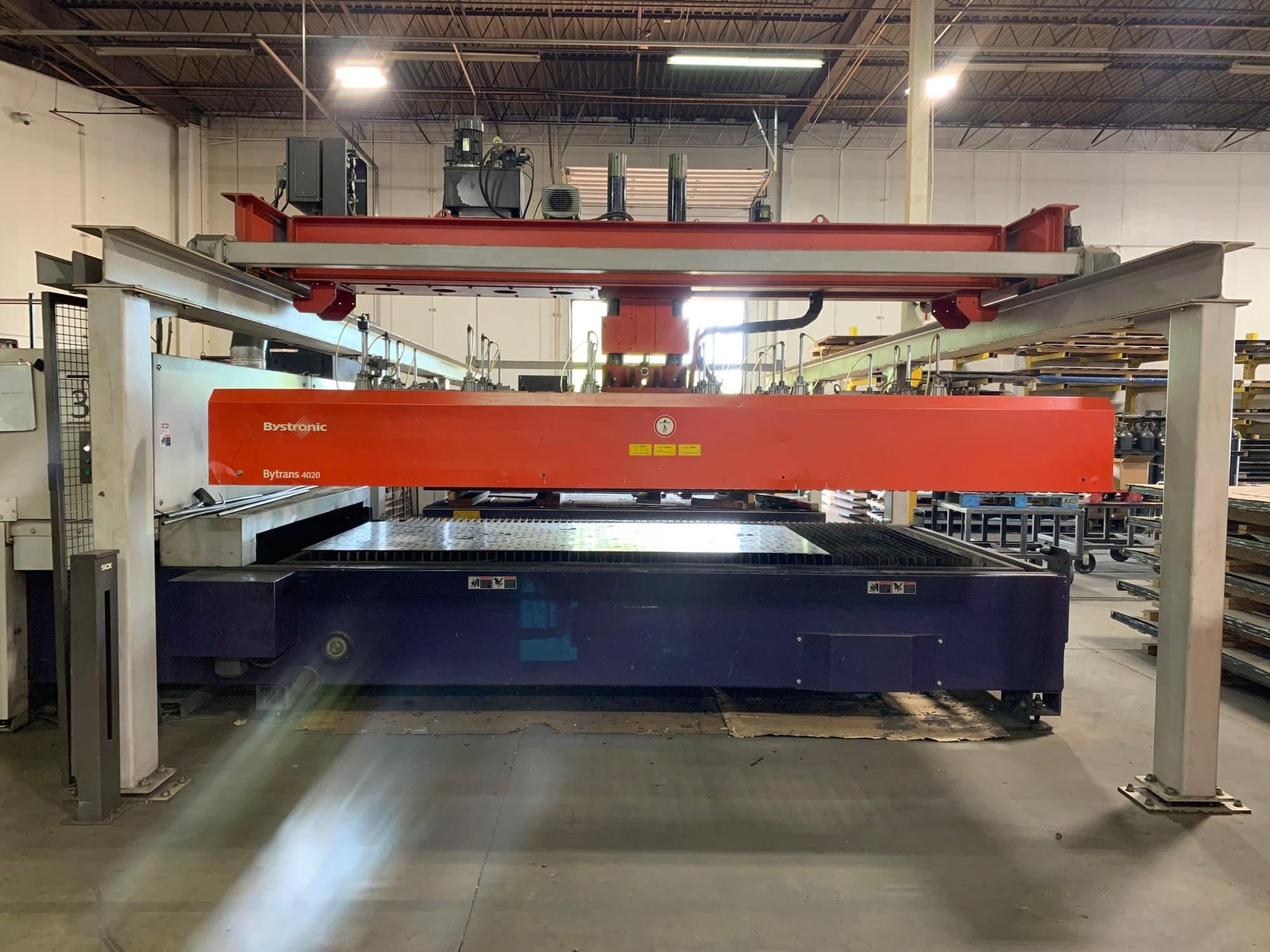 6000 Watt Bystronic Bystar 4020 CO2 Laser, 2011- 6.5’ x 13’ Table with Rotary Axis and Bytrans Load/Unload