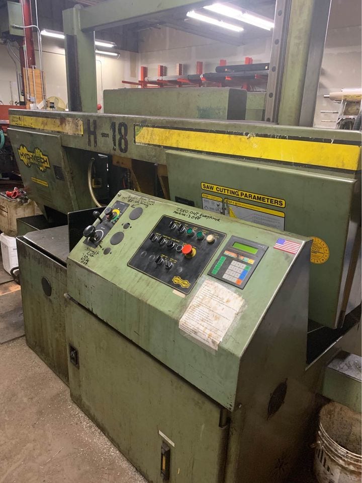 18" x 18" Hydmech H-18 Automatic Band Saw, 2001