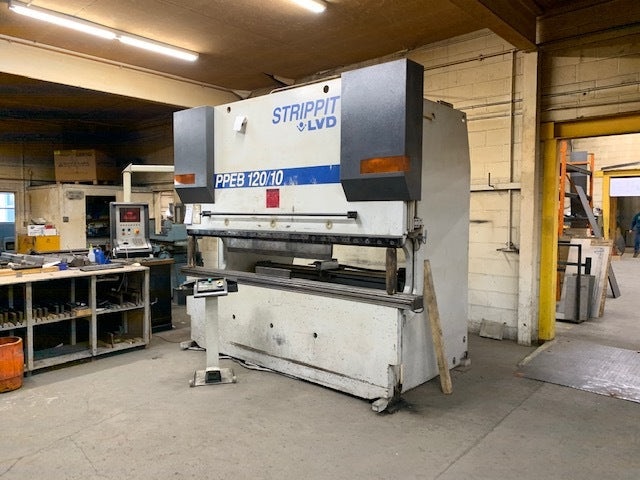 120 Ton x 10' Strippit LVD PPEB 120/10 CNC Press Brake, 2001 - Tooling Included, Pre-Removal Price