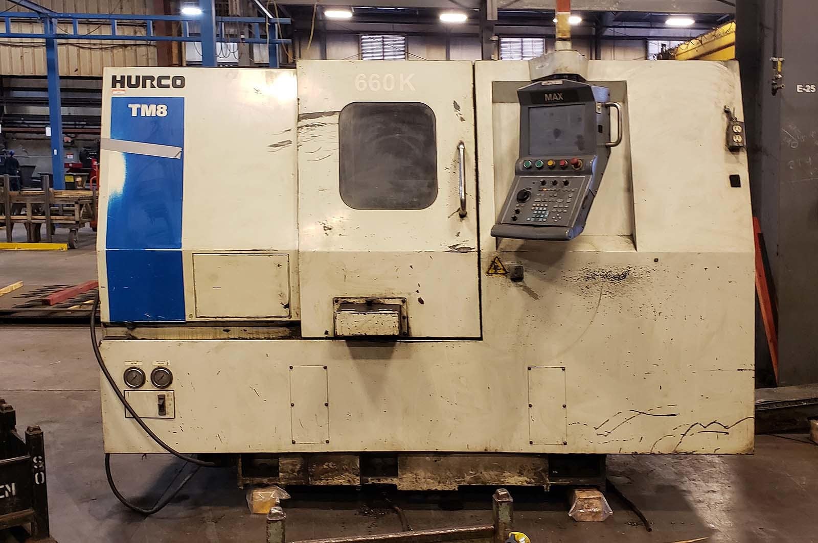 Hurco TM8 CNC Lathe, 2006- 10 Tool Turret, Tail Stock, Bar Feeder