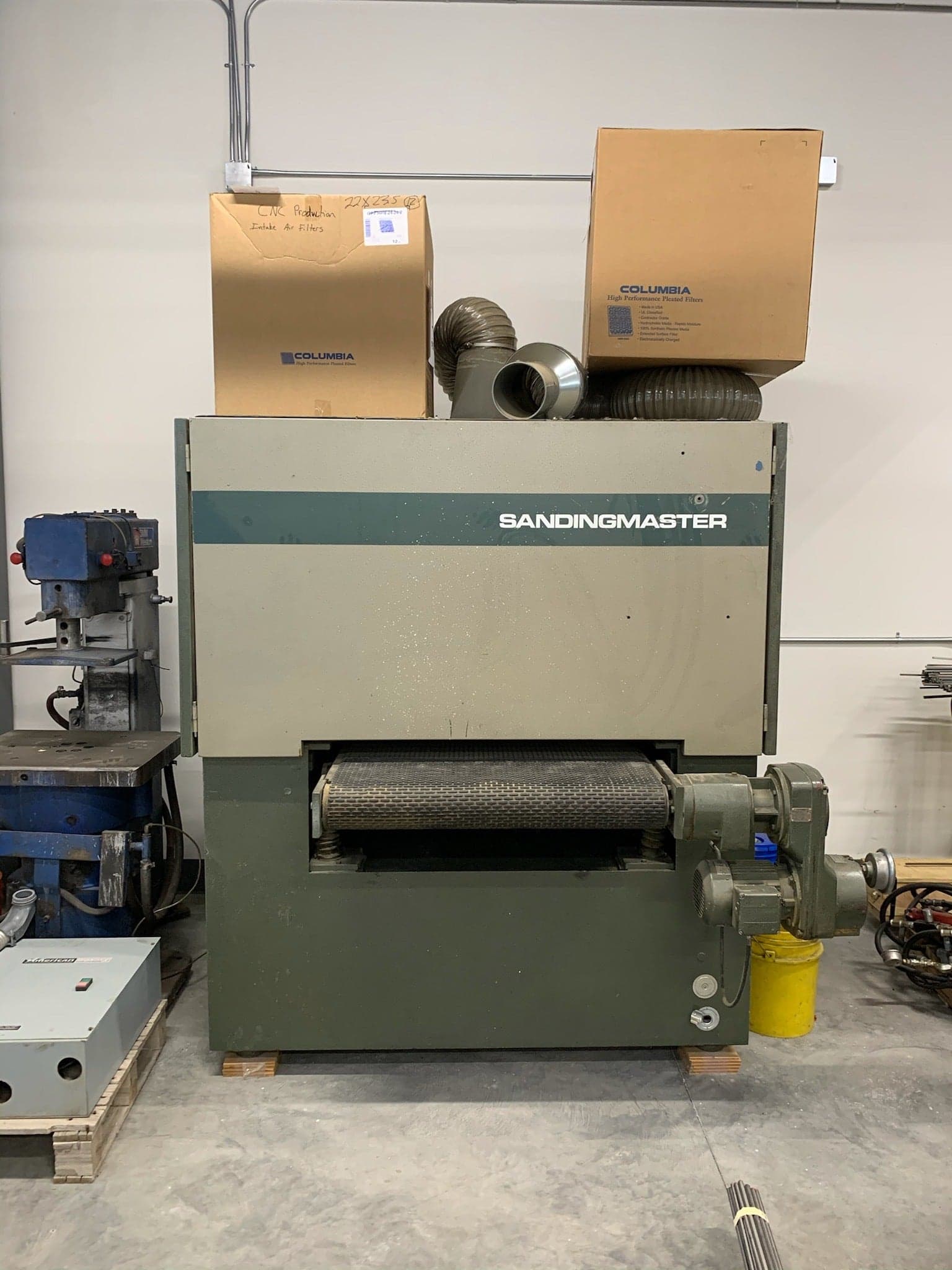 36" Sandingmaster SCSB-2.900 Woodworking Belt Sander, 1984 - New Bearings & Optical Sensors