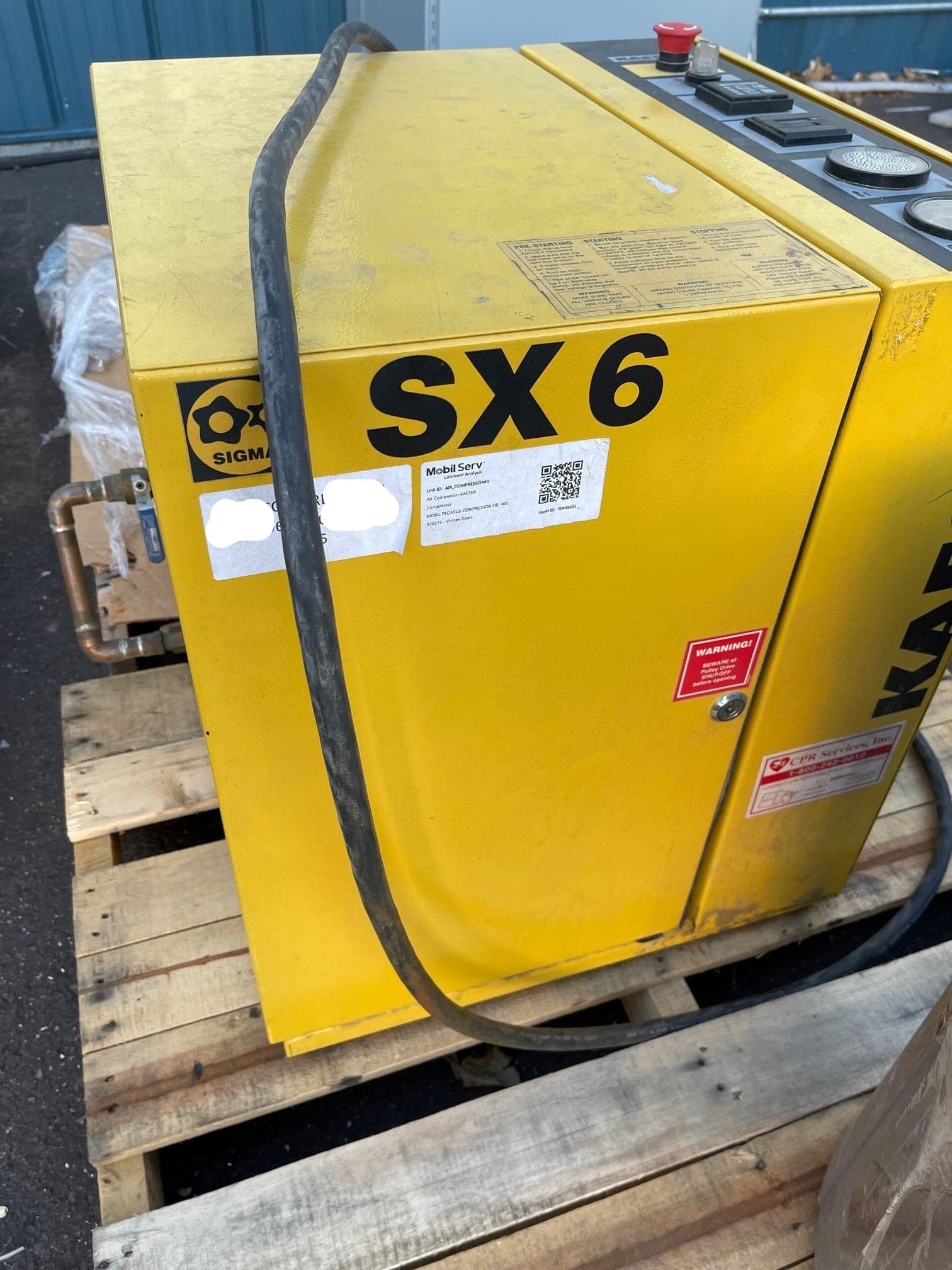 Kaeser SX 6 Rotary Screw Air Compressor, 2002 - 5 HP
