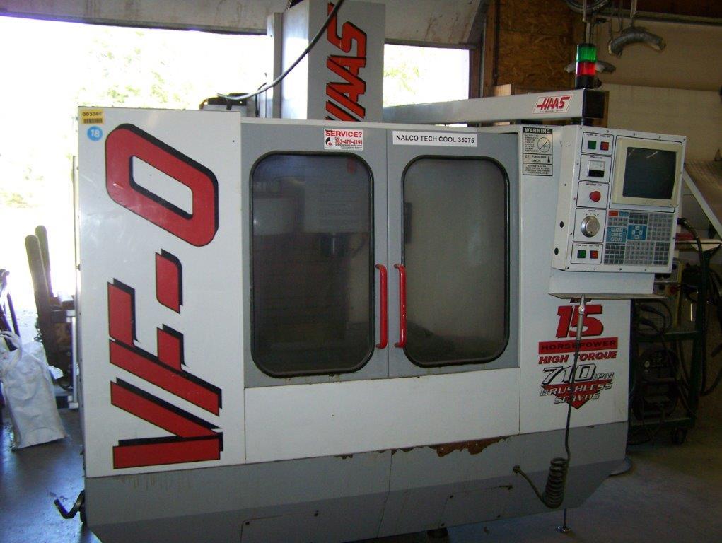Haas VF-0 VMC, 1997 - 4th Axis Ready, Rigid Tap, Programmable Coolant