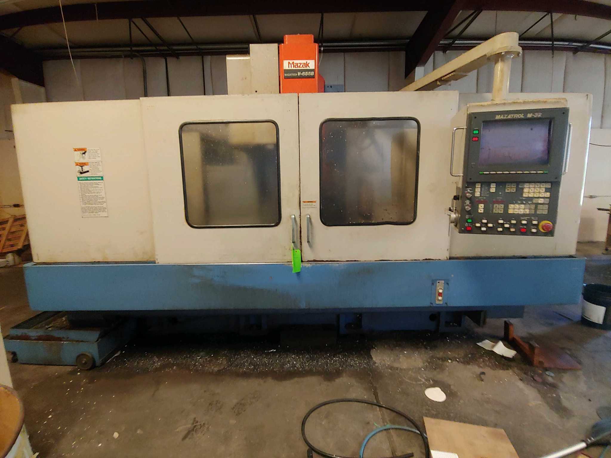 Mazak Mazatech V-655B VMC, 1992 - CAT 50, Mazatrol M-32 Control, Chip Auger