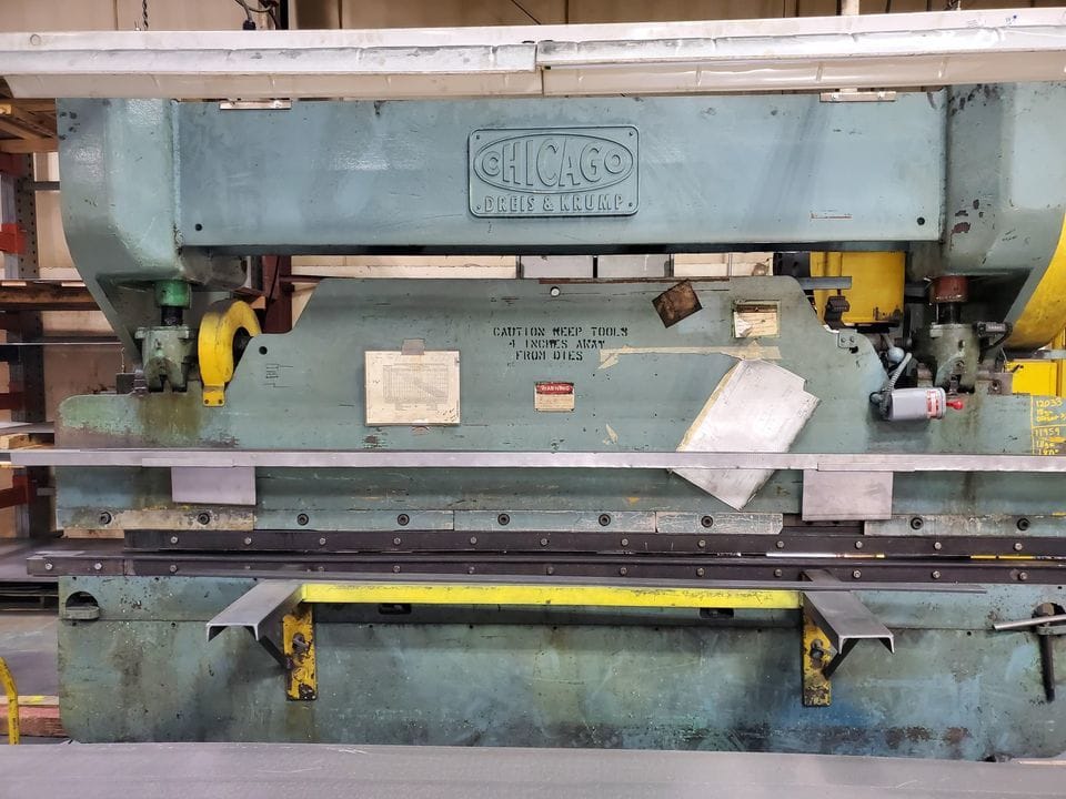55 Ton x 10' Chicago Dreis & Krump Mechanical Press Brake