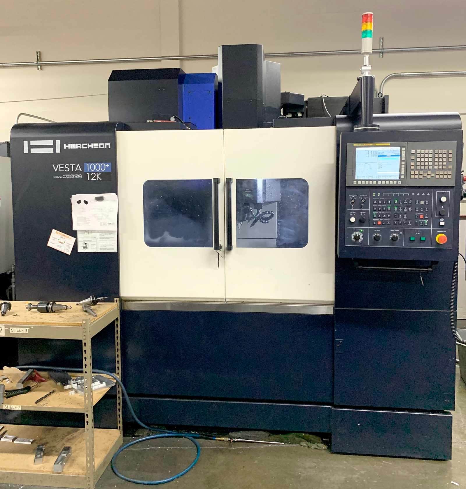Hwacheon Vesta 1000+ Vertical Machining Center, 2018- Fanuc, TSC, 12K Spindle, 30ATC