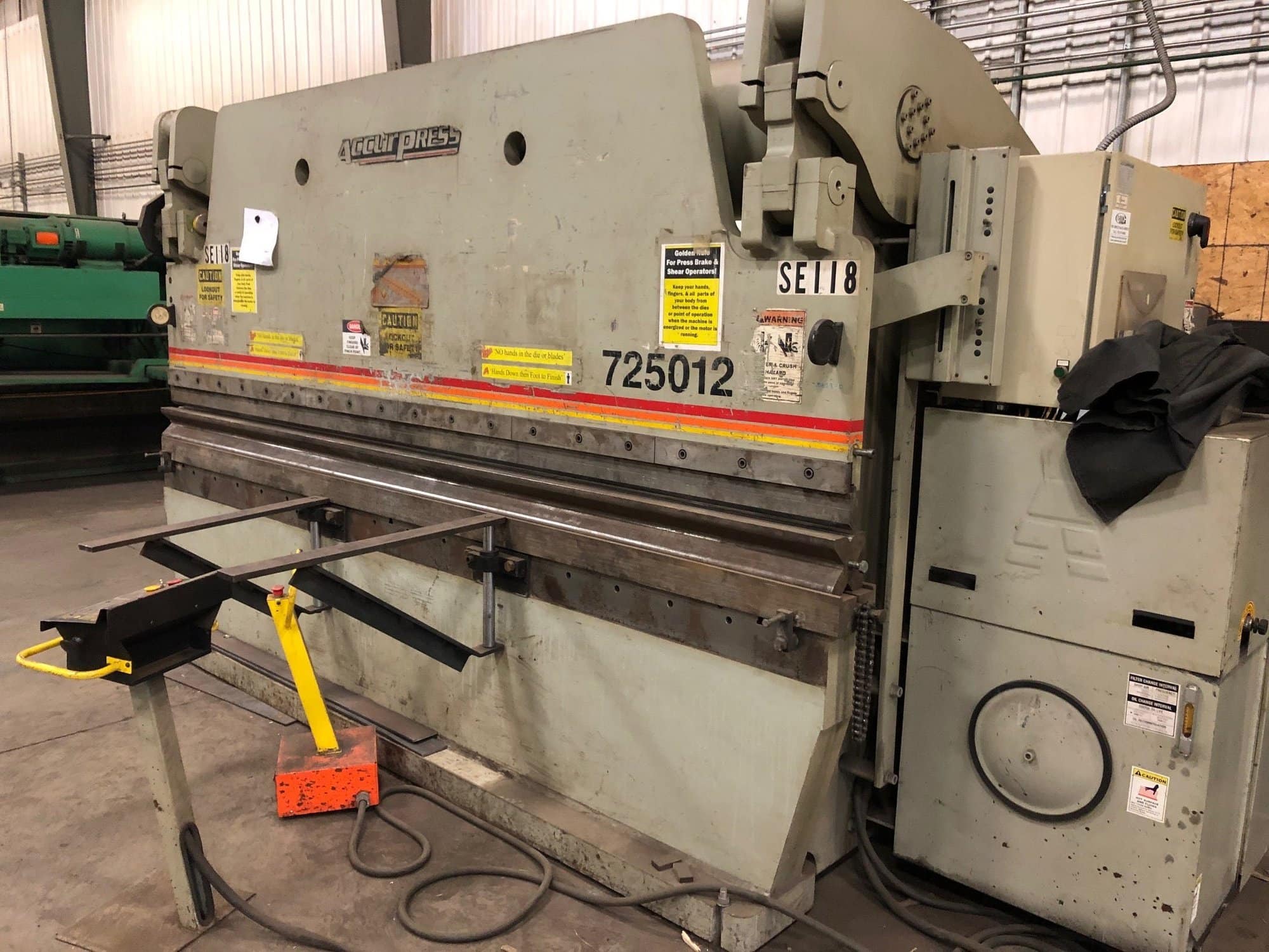 250 Ton x 12’ Accurpress 725012 CNC Press Brake, 2011 - Tooling Included