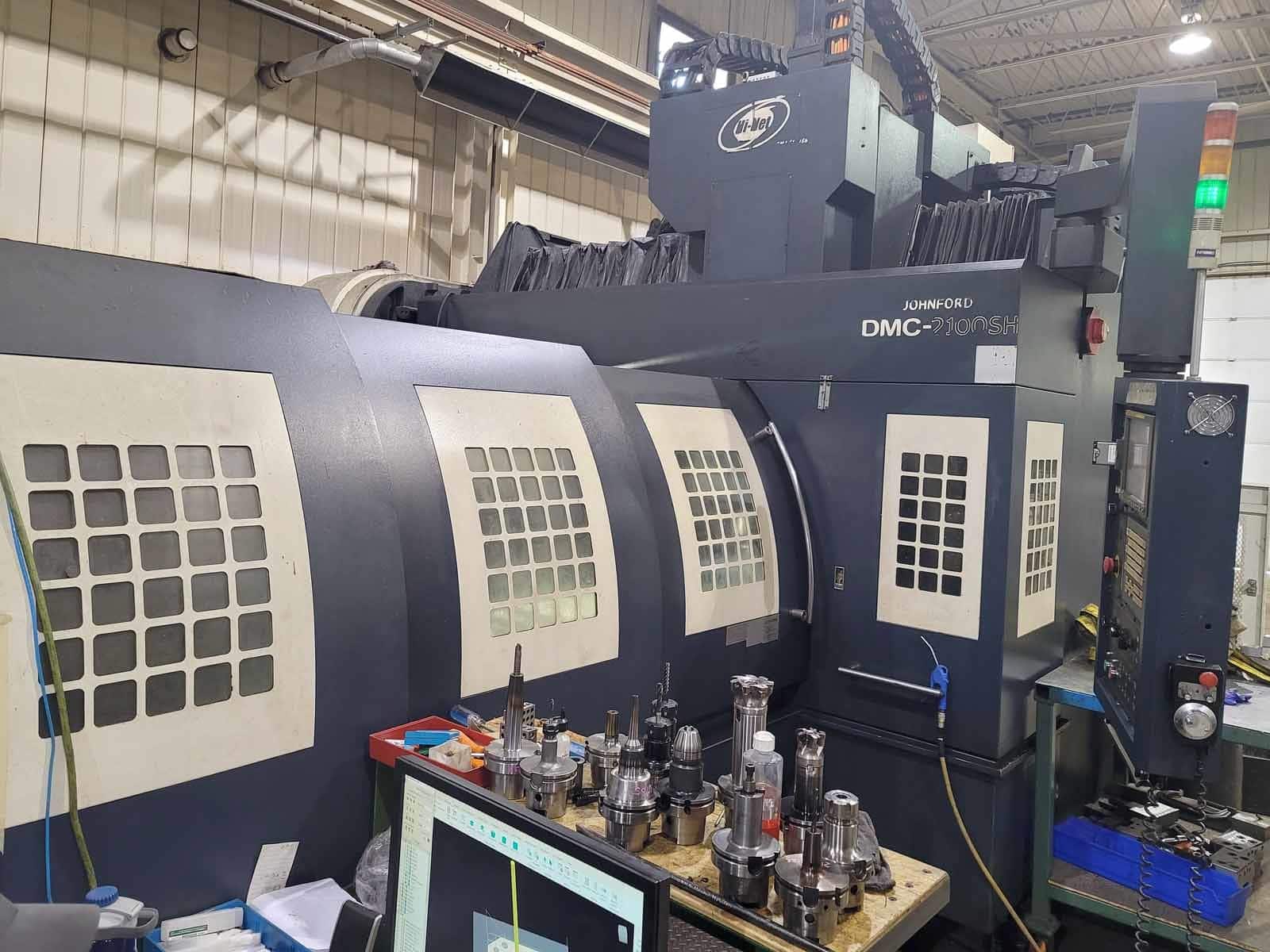 Johnford DMC-2100SH CNC Bridge Mill, 2005- TSC, 40 ATC, 9900 Cut Hours!