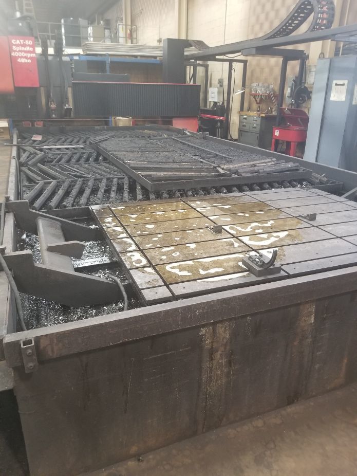 13' x 24' Kinetic K5000 CNC Plate Drill/Plasma, 2008 - Hypertherm HPR260XD Amp High-Def, Through Spindle Coolant