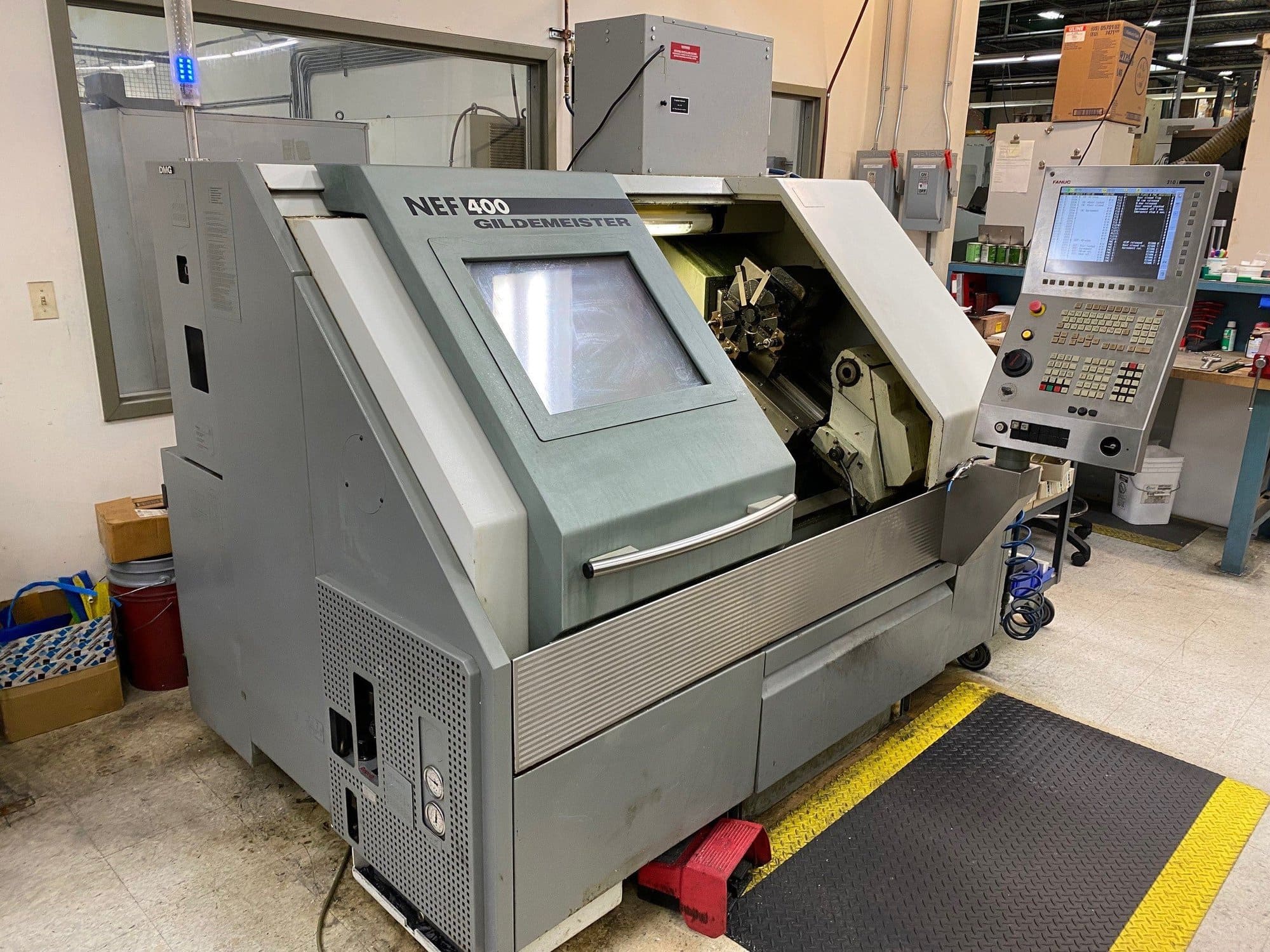 DMG Gildemeister NEF 400 CNC Lathe, 2005 - Fanuc Control, Tailstock, 10" Chuck, 1.65" Bore