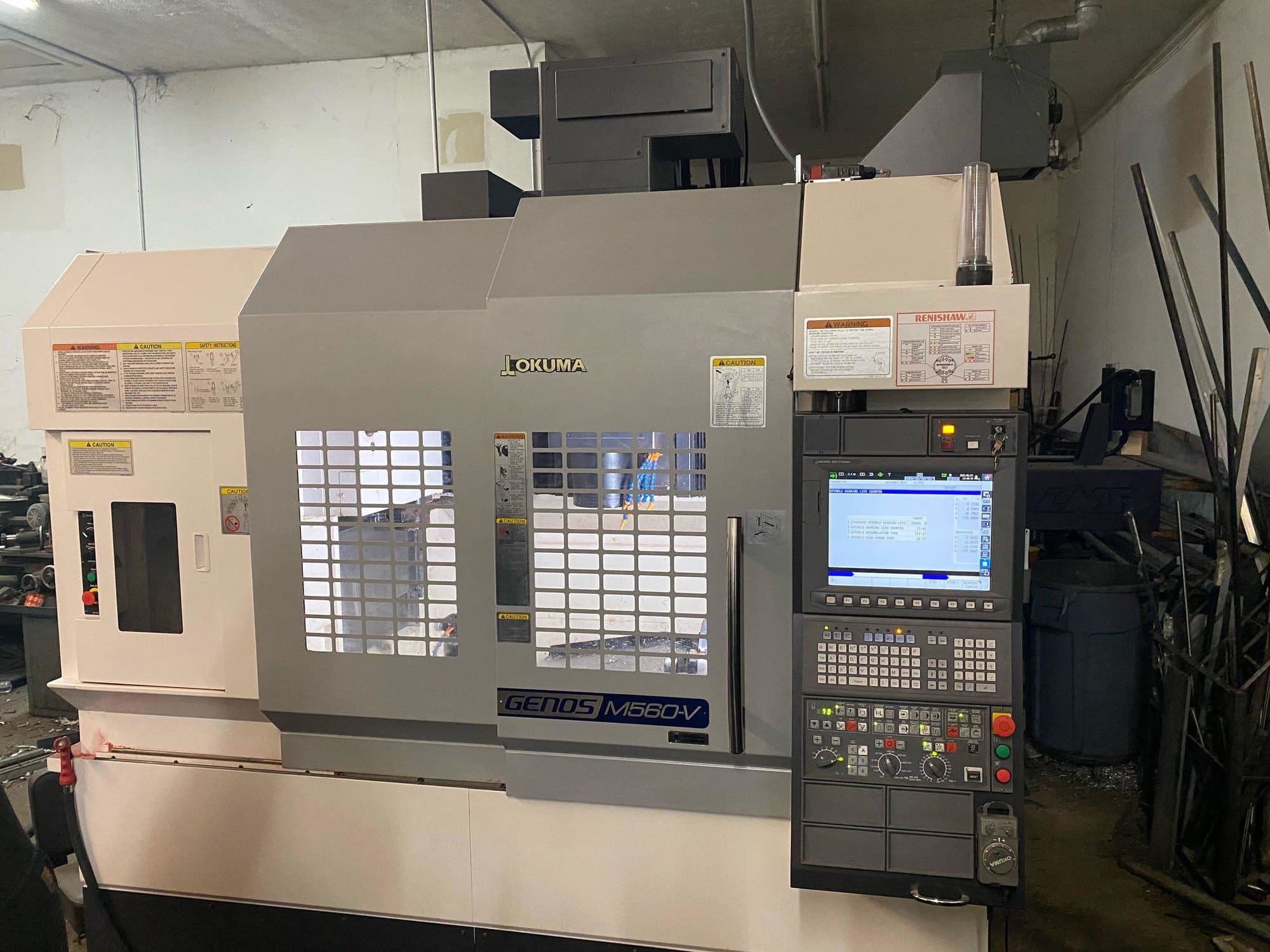Okuma Genos M560 VMC, 2018 - 4th Axis, Probing, Under Power