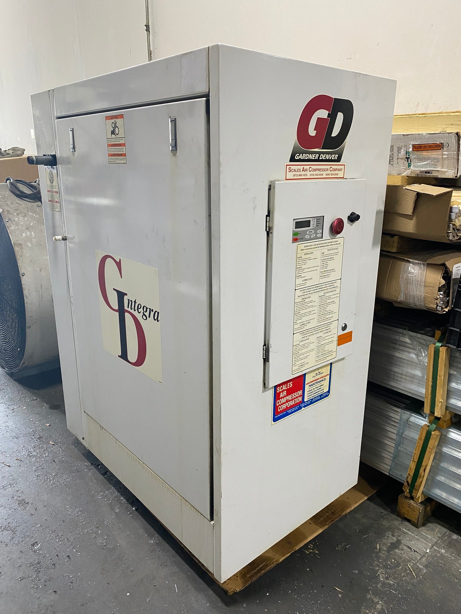 30 HP Gardner Denver ECF99A Compressor, 2002