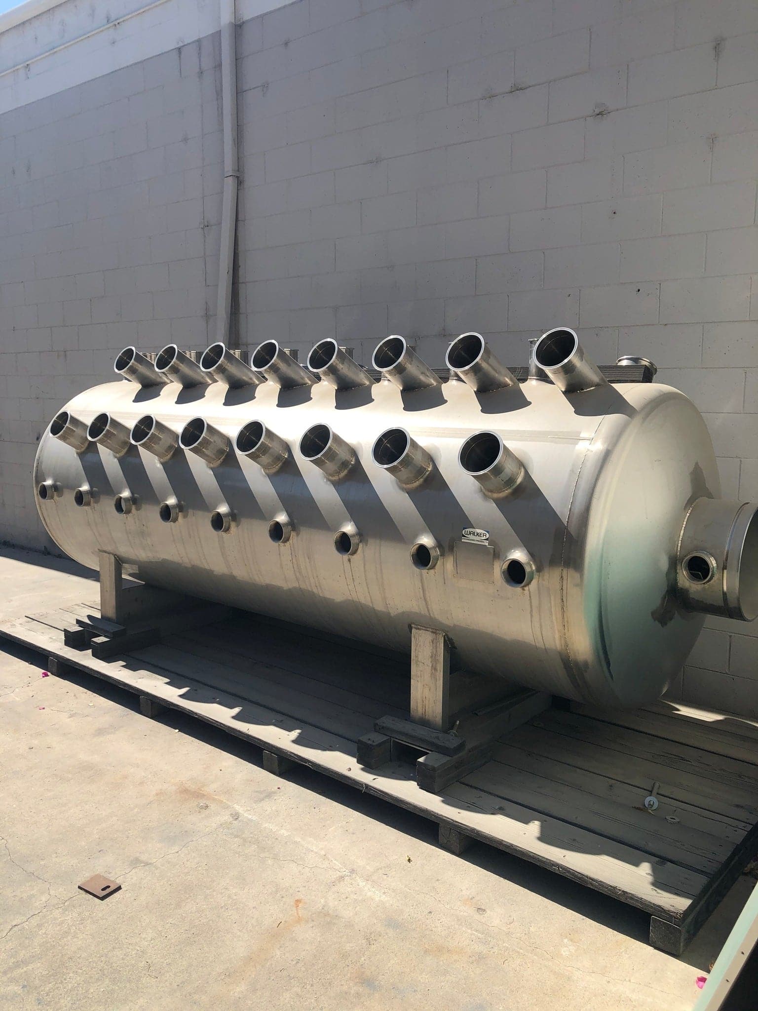 316 Stainless Steel Fluid Mixer W/ 16" Mechanical Grooved Inlet and Outlet