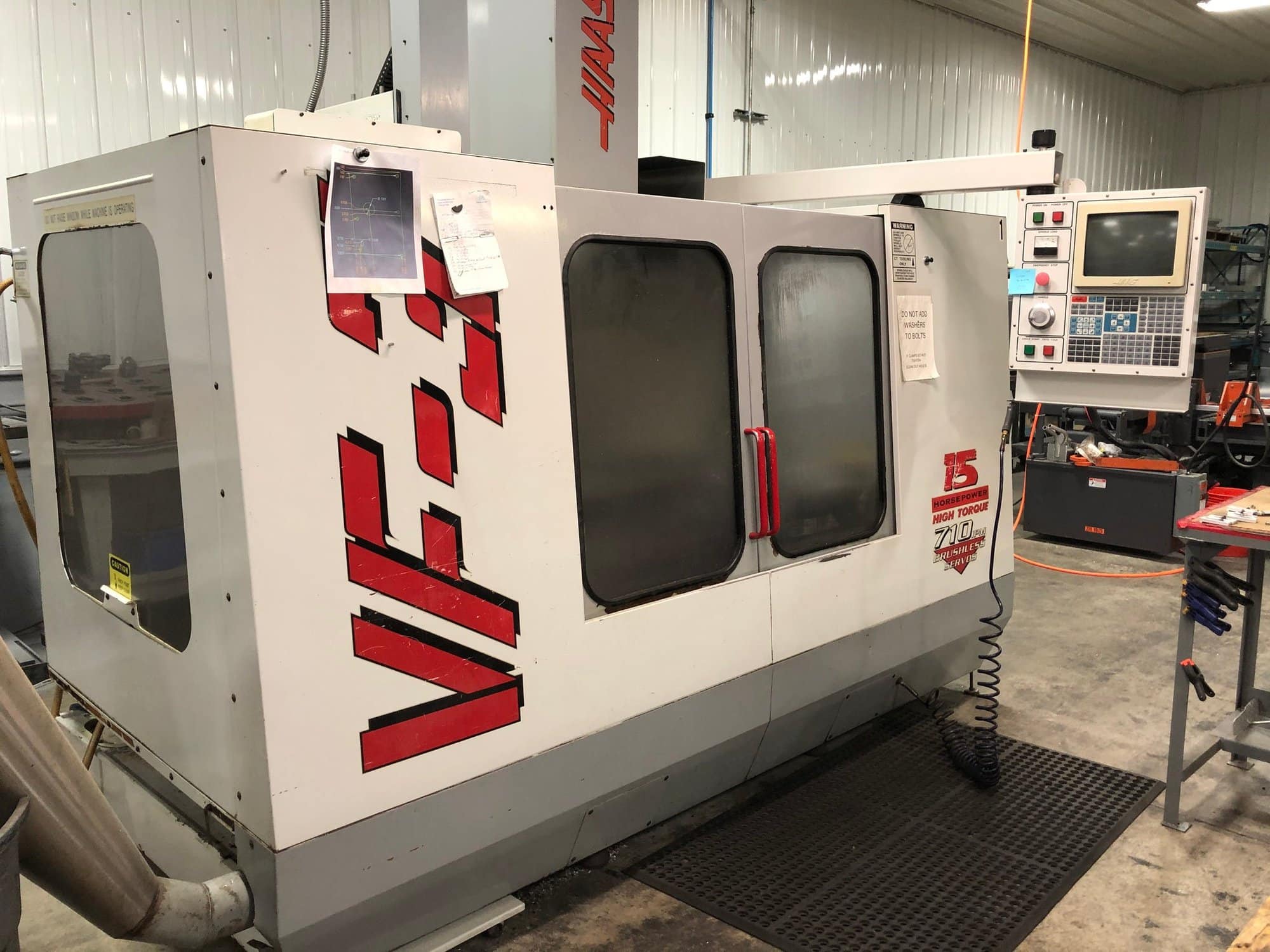 Haas VF-3 VMC,1997- 4th-5th Axis Ready, New Spindle, 32 Tool ATC