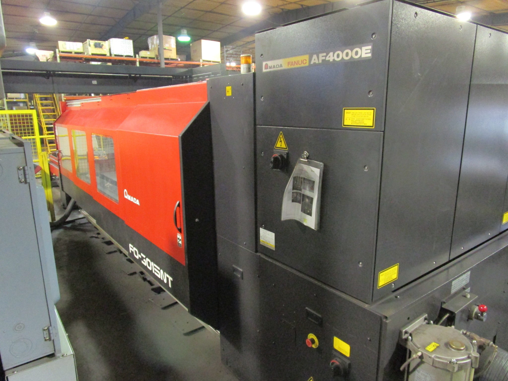 4000 Watt Amada FO3015NT CO2 Laser, 2008- 5' x 10' Table