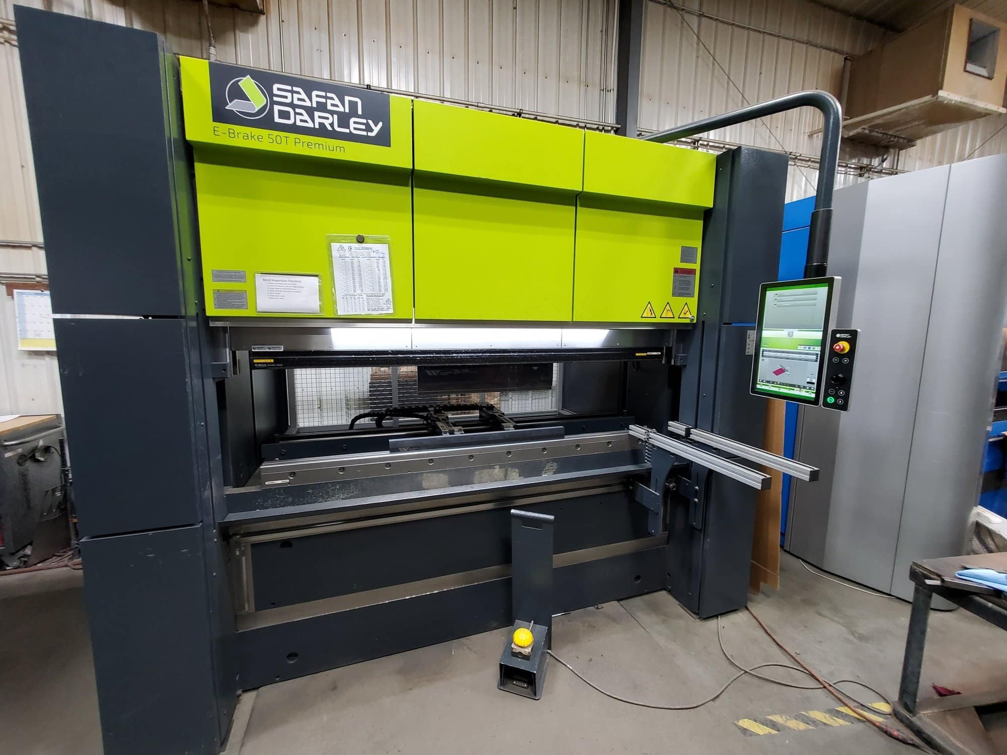 55 Ton x 6' Safan 50-2050 CNC E-Brake, 2018- 4-Axis Backguage (X,R,Z1/Z2)