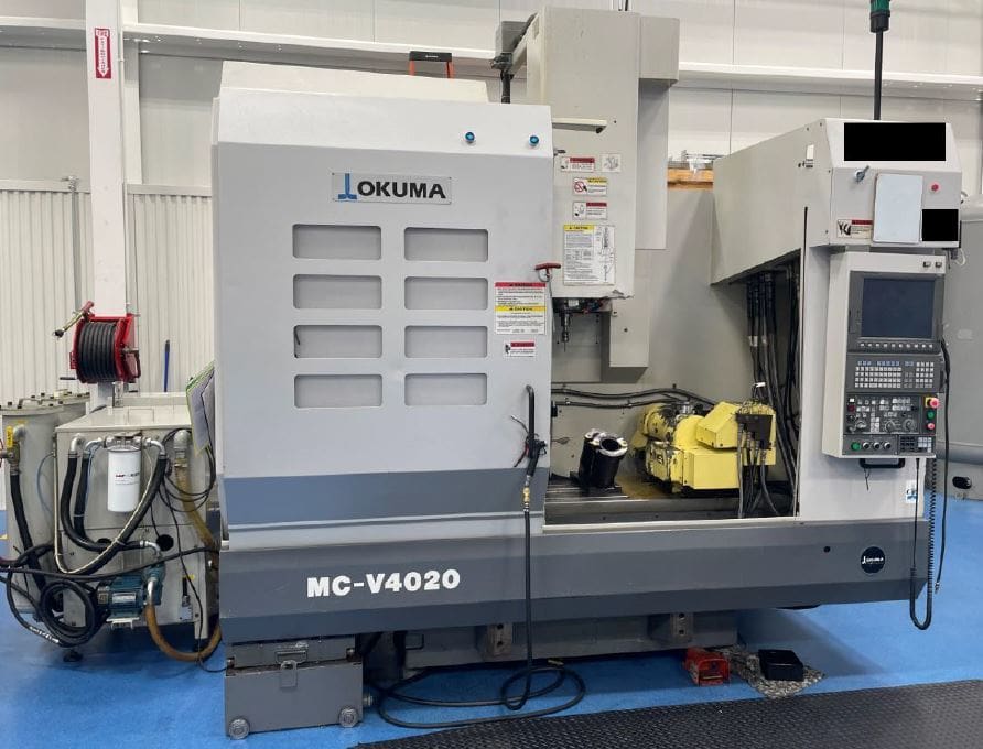 Okuma MC-V4020 CNC VMC, 2007 - Nikken Indexer, Renishaw probe