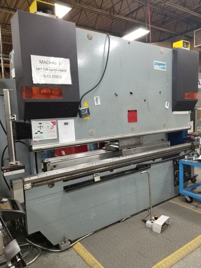 150 Ton x 10' LVD Strippit PPEB-150-10 CNC Press Brake, 2004- Tooling Included