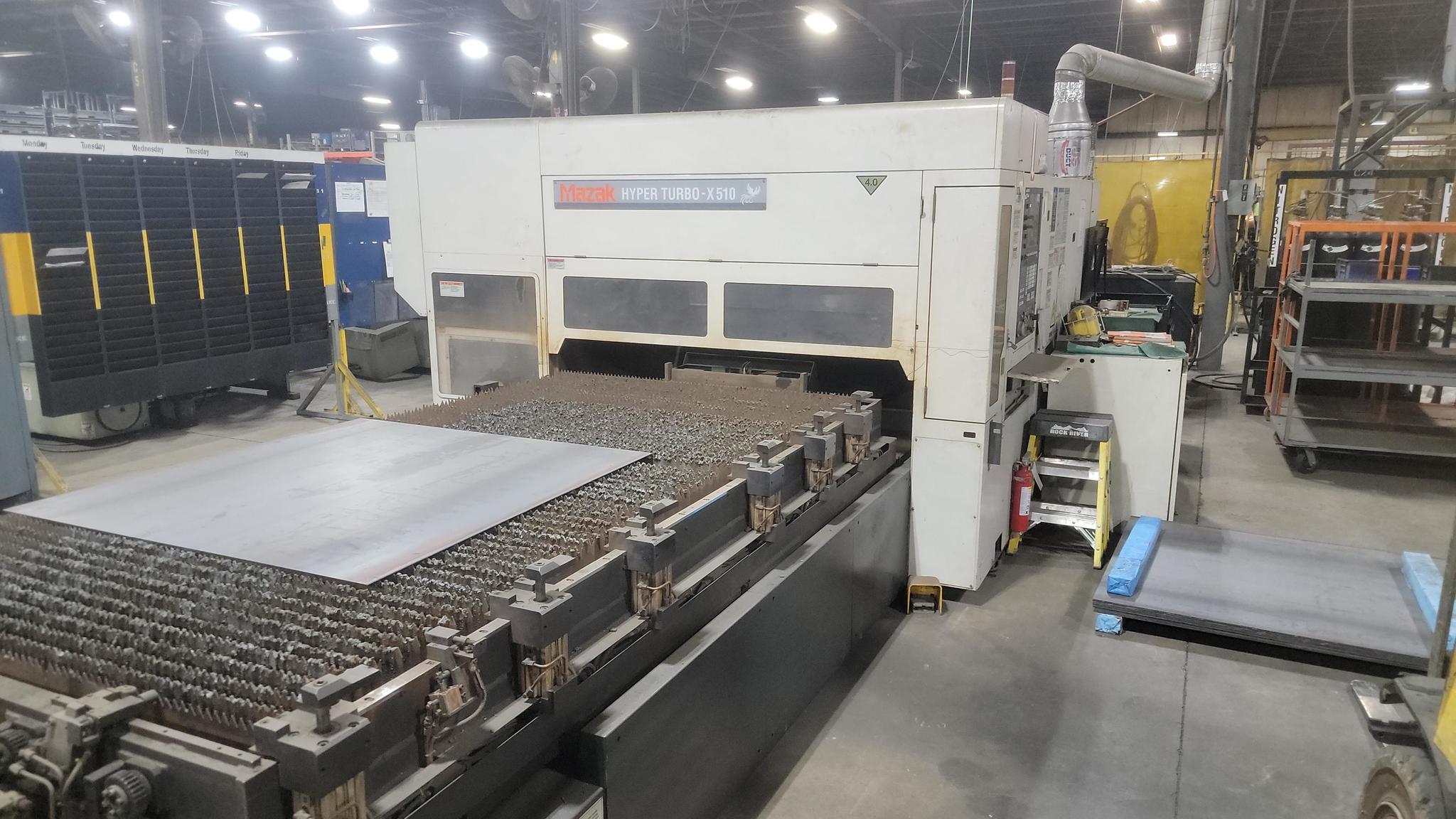 4000 Watt Mazak Hyper Turbo-X 510 C02 Laser, 2008 - 5' x 10' Table